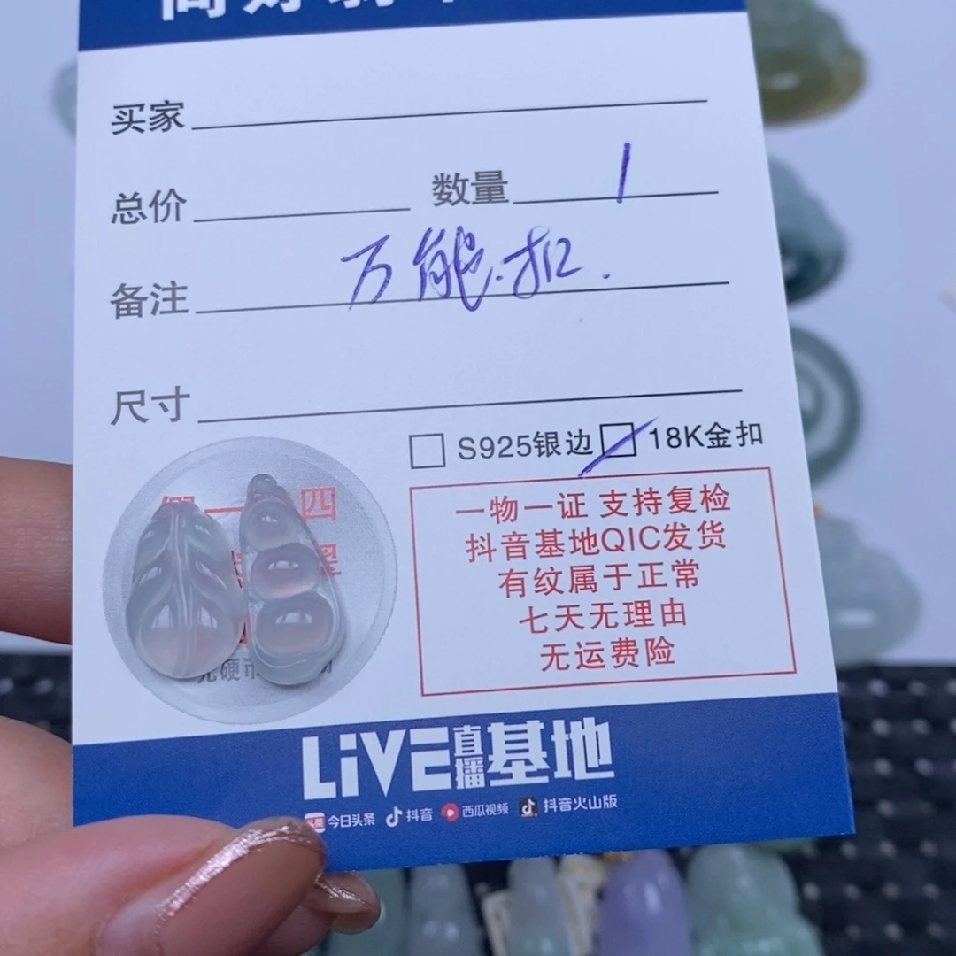 焦****颈饰未镶嵌翡翠天然翡翠