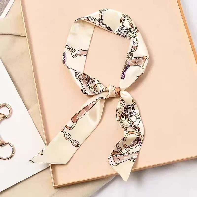 丝巾绑包小丝巾长条细窄儿童发带飘带绑带发绳高级感蝴蝶结装饰