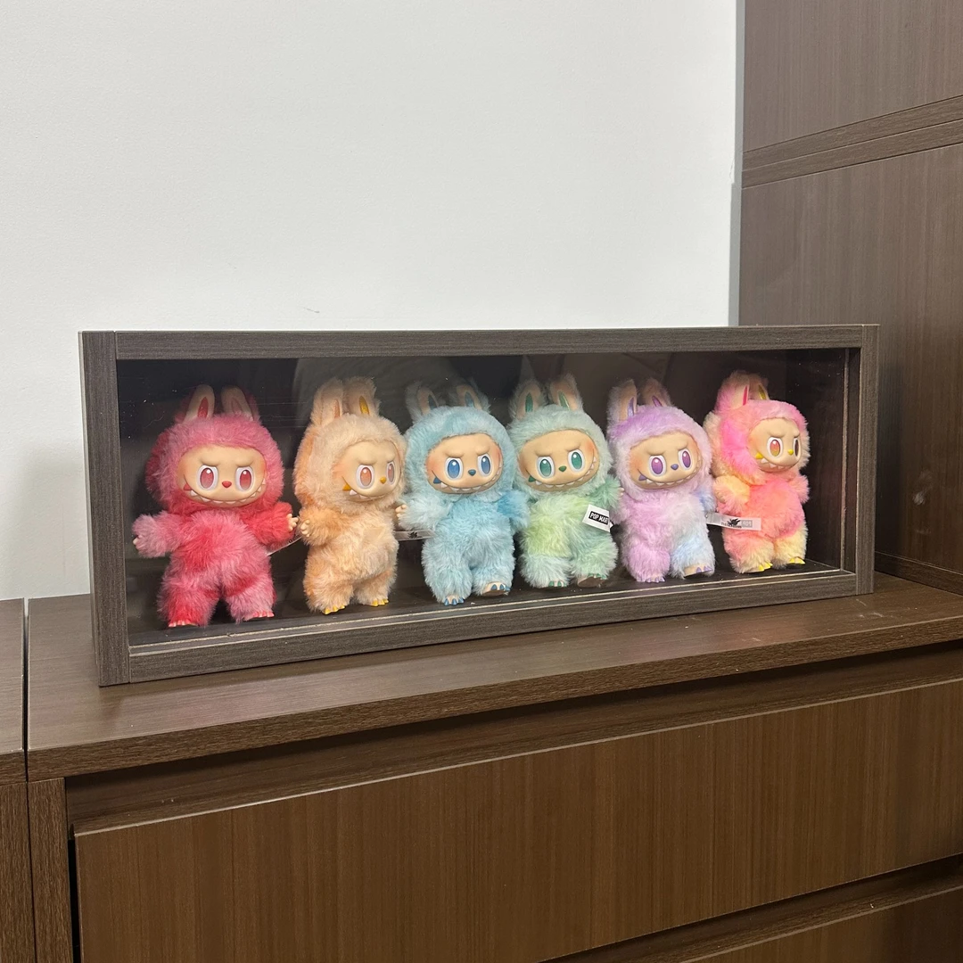 labubu盲盒展示柜木质手办柜