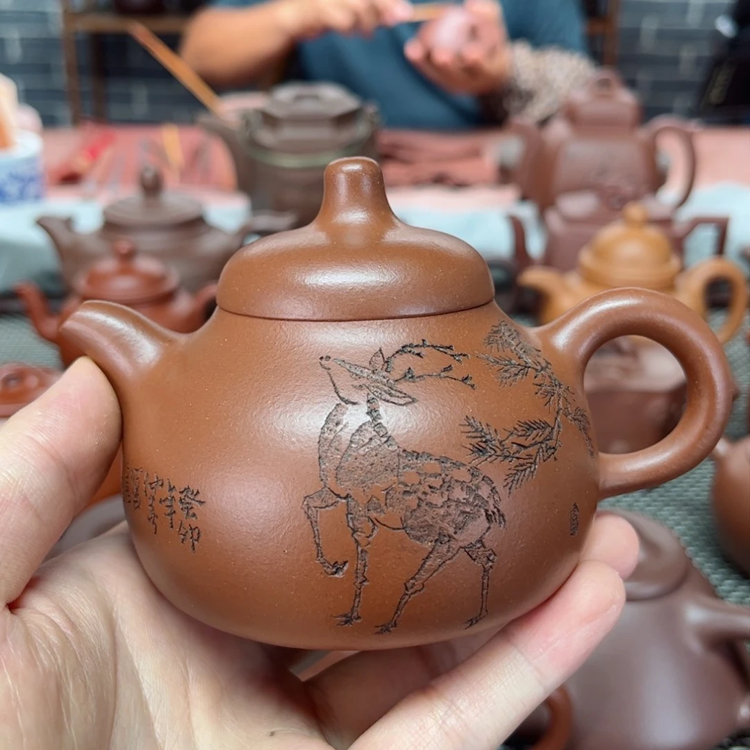 茶壶紫砂6 紫砂壶手工制作180cc