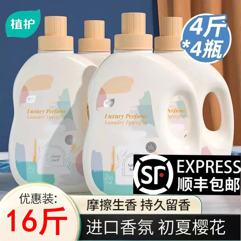 【顺丰包邮】植护洗衣香氛持久香水洗衣液香味留香整箱16斤实惠装
