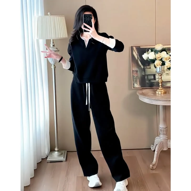 【有运费险】休闲风时尚套装女2025春季新款洋气减龄韩版两件套