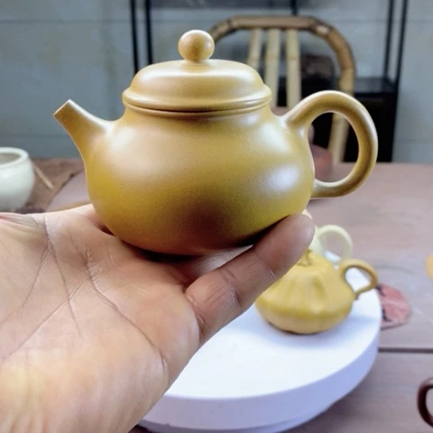 段泥茶壶Q****C容天黄金段泥