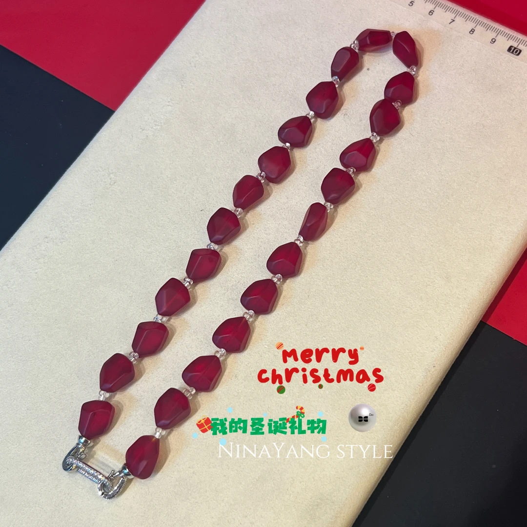 钛钢合成锆石项链 Dm朵米【正牌公主】项链百搭小众素款彩色DMN0739