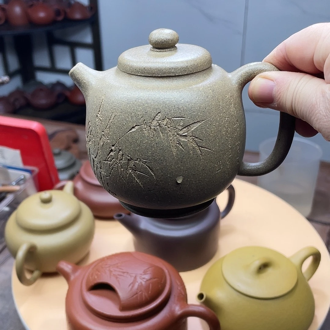 空***餐茶壶紫砂至善，青降坡