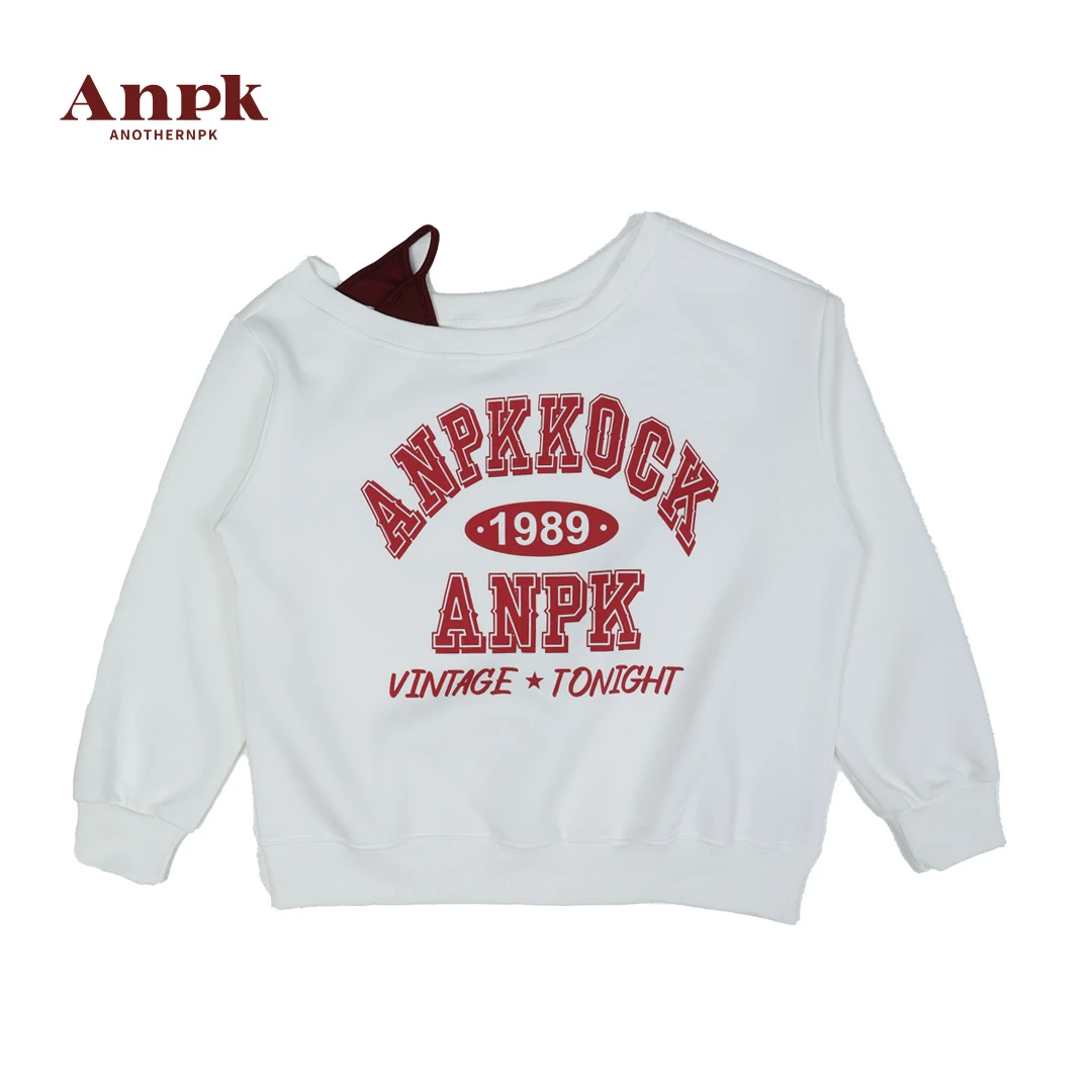 女短款薄款长袖美式加绒印花卫衣卫衣针织春季加绒A6F03A5044