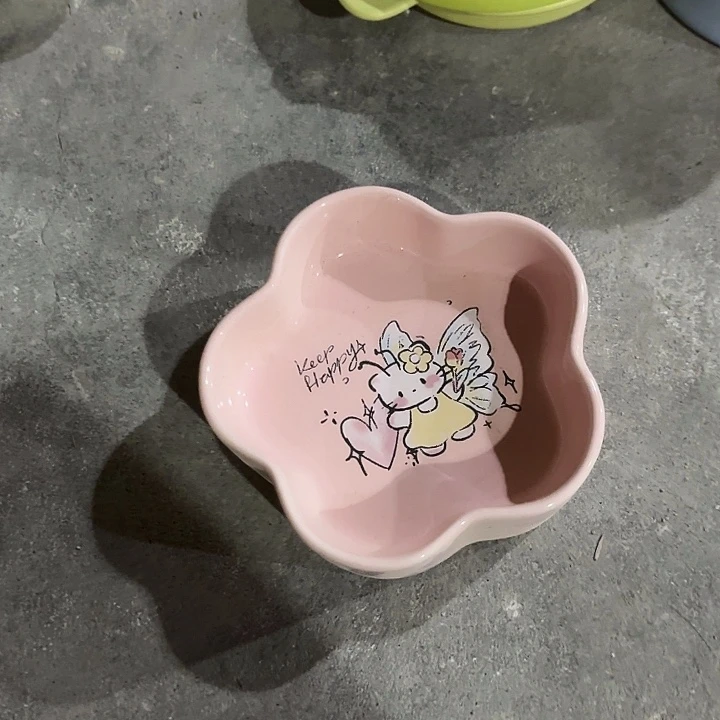 瓷片陶瓷kt猫粉色