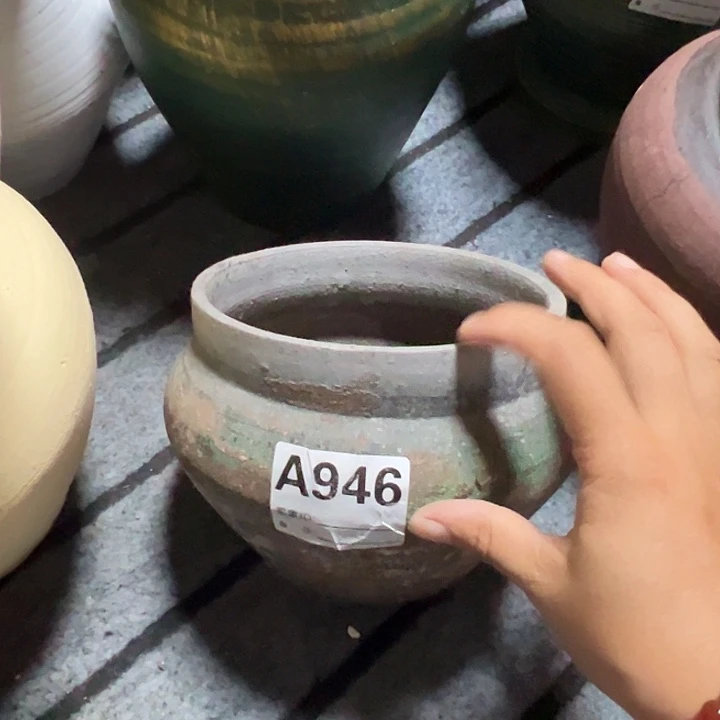 粗陶盆默认打孔高13口16
