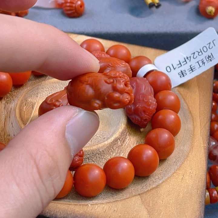 南红玛瑙多样性发一未镶嵌幸***宰19mm➕皮休