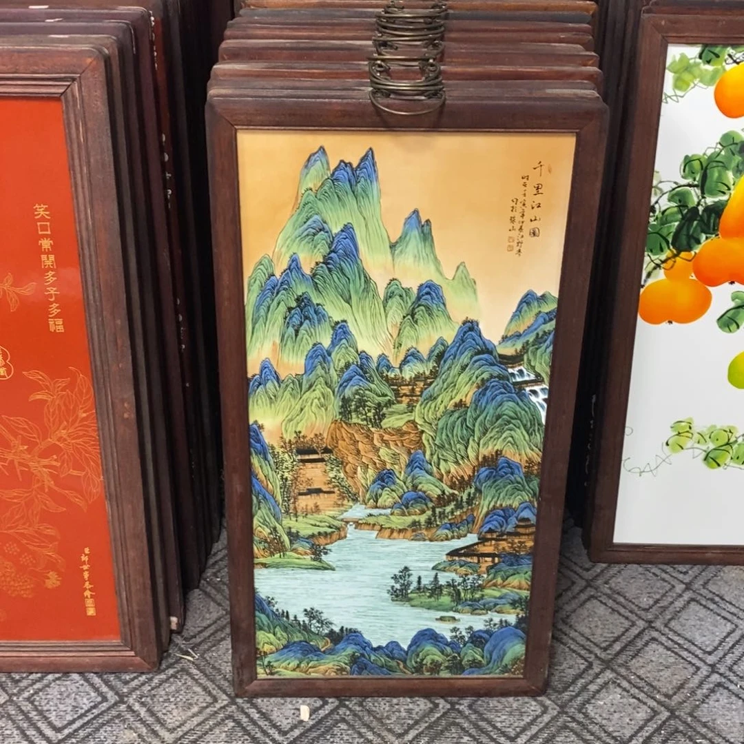 瓷片86*46*1景德镇瓷板画柴窑烧制