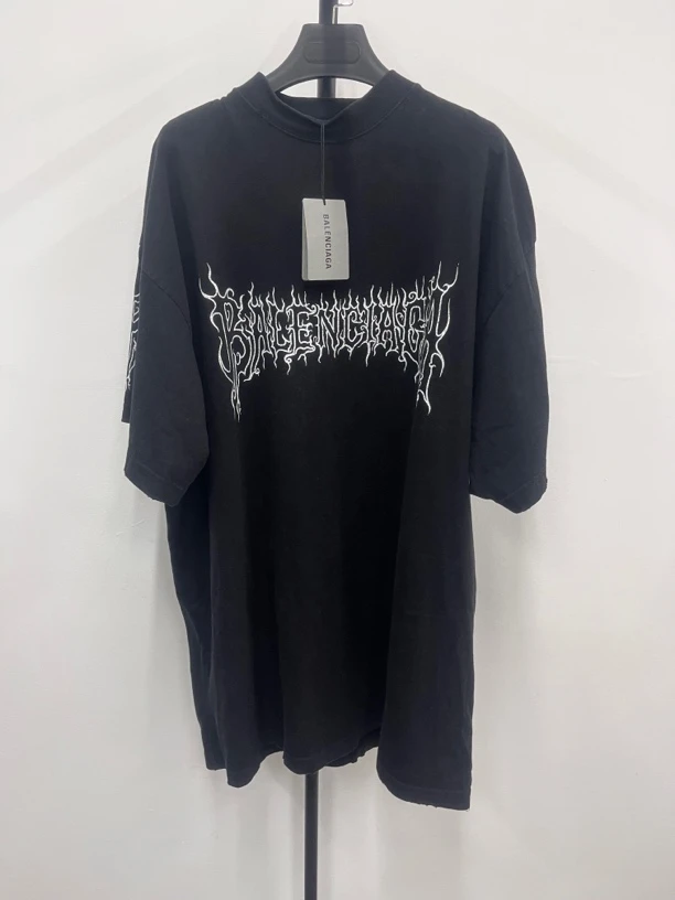 全新未使用 Balenciaga/巴黎世家 Balenciag龙纹闪电logo短袖
