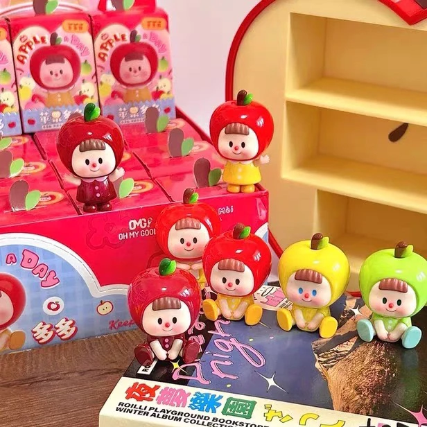 正版多多妹-苹果多多mini盲盒潮玩可爱公仔娃娃手办