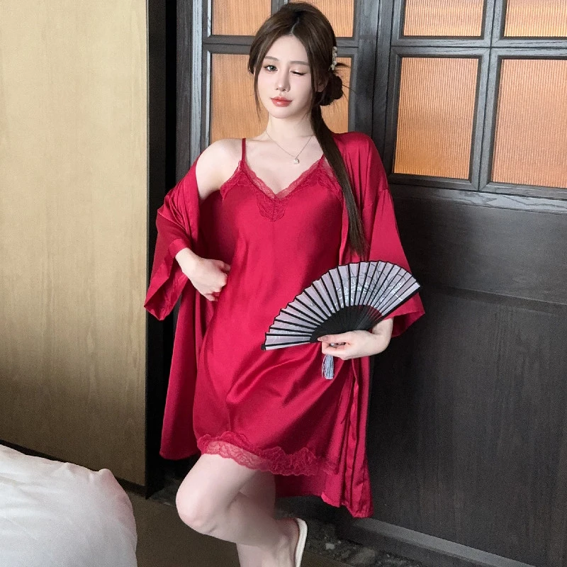 大码宽松睡裙吊带性感常规透气港风防静电短袖网红通勤露背