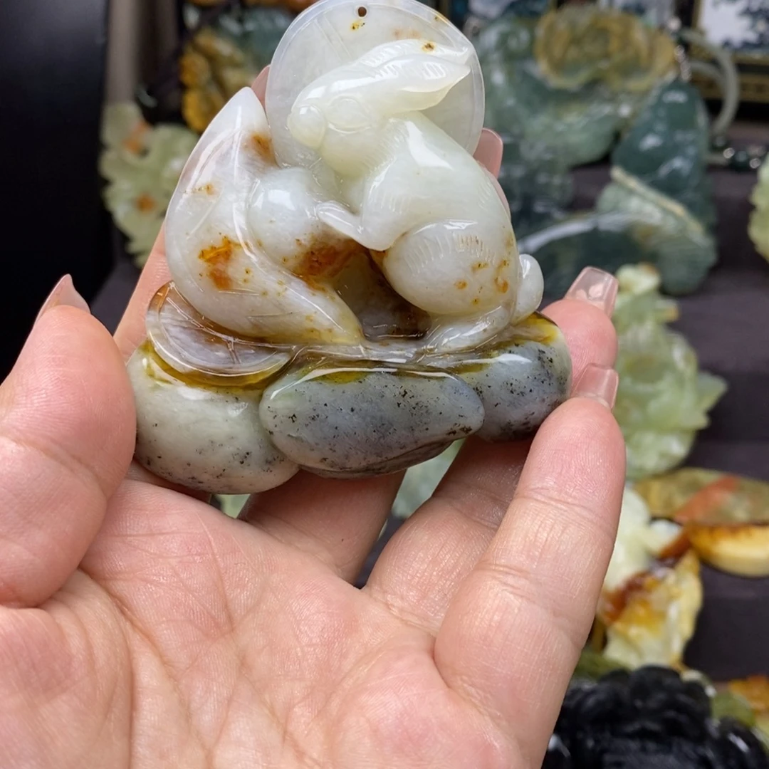 丁***丁蛇纹石玉未镶嵌吊坠(赠链)