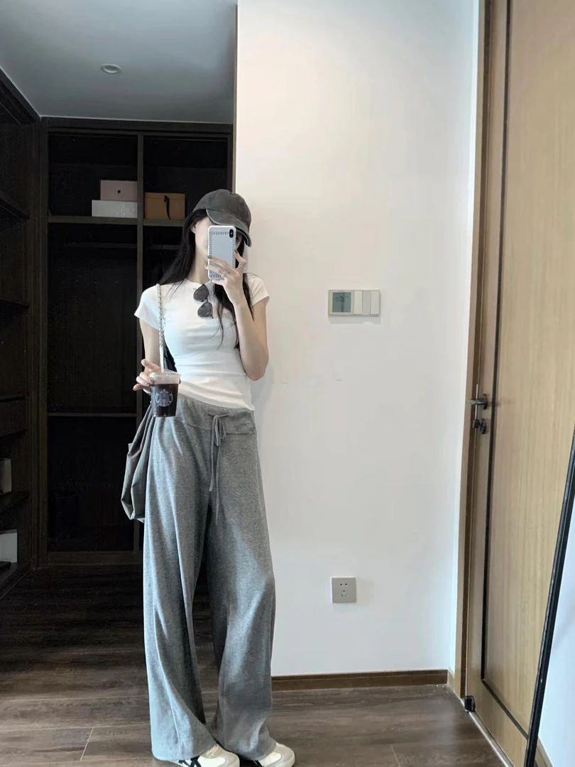 2025夏季新款时尚打底短袖气质显瘦上衣洋气休闲百搭性感辣妹外穿