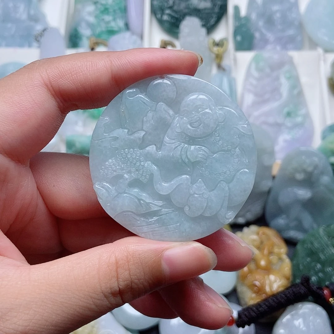翡翠未镶嵌吊坠(不含链)翡翠