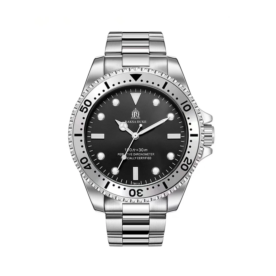 【中南远华】罗萨公爵银鬼王系列-超强夜光男士机械腕表-SS