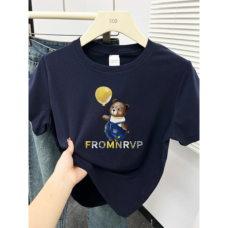 韩版chic正肩短袖t恤女装时尚休闲大码显瘦慵懒百搭设计感上衣潮