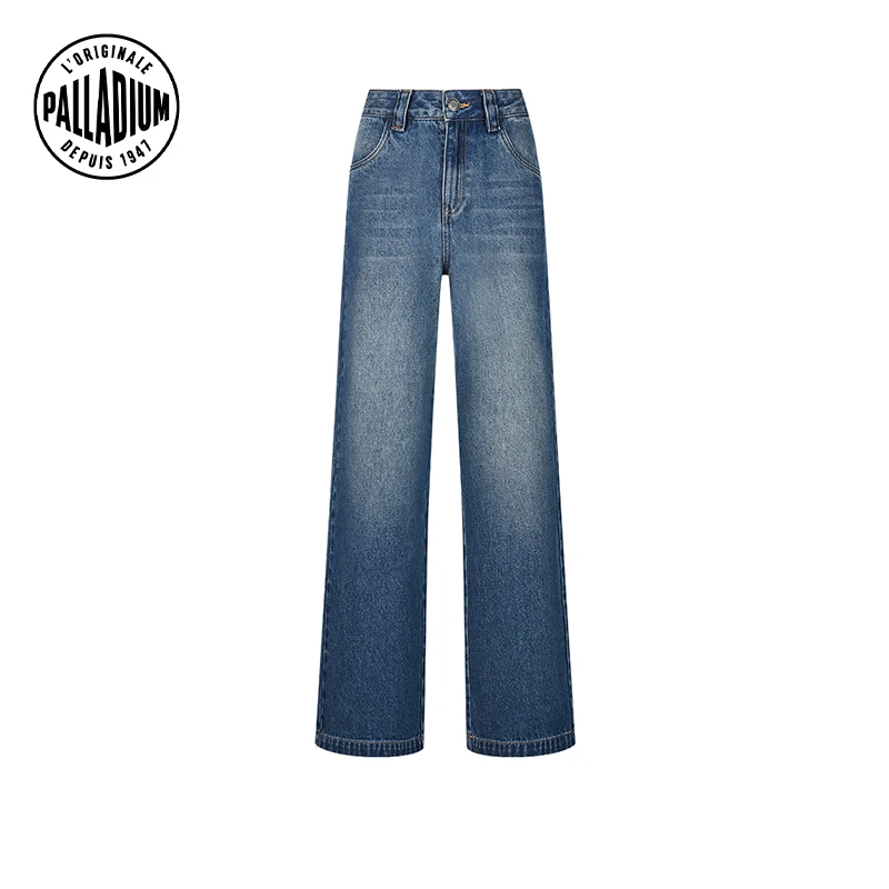 帕拉丁春季女款裤装时尚潮流经典牛仔阔腿裤1911811