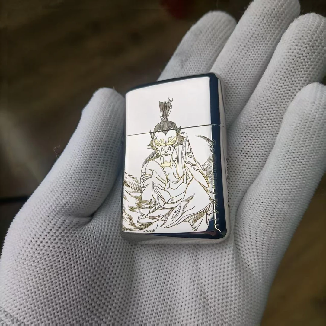 佐罗ZORRO煤油打火机男士二代790白镍申公豹定位珠机芯精雕