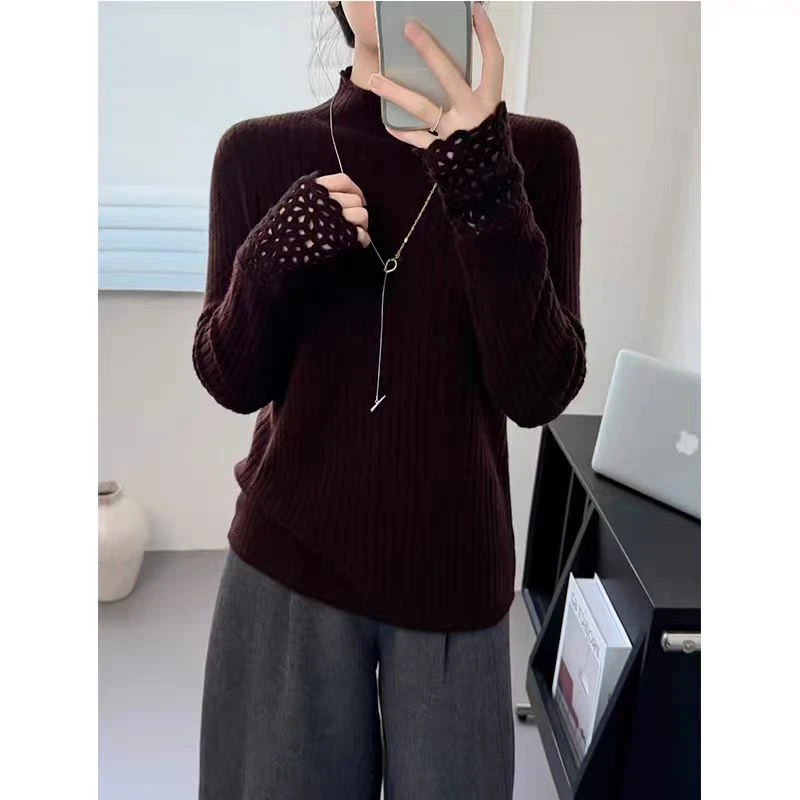 0104-16  女款休闲百搭全毛绵羊毛针织衫毛衫  CG  8865