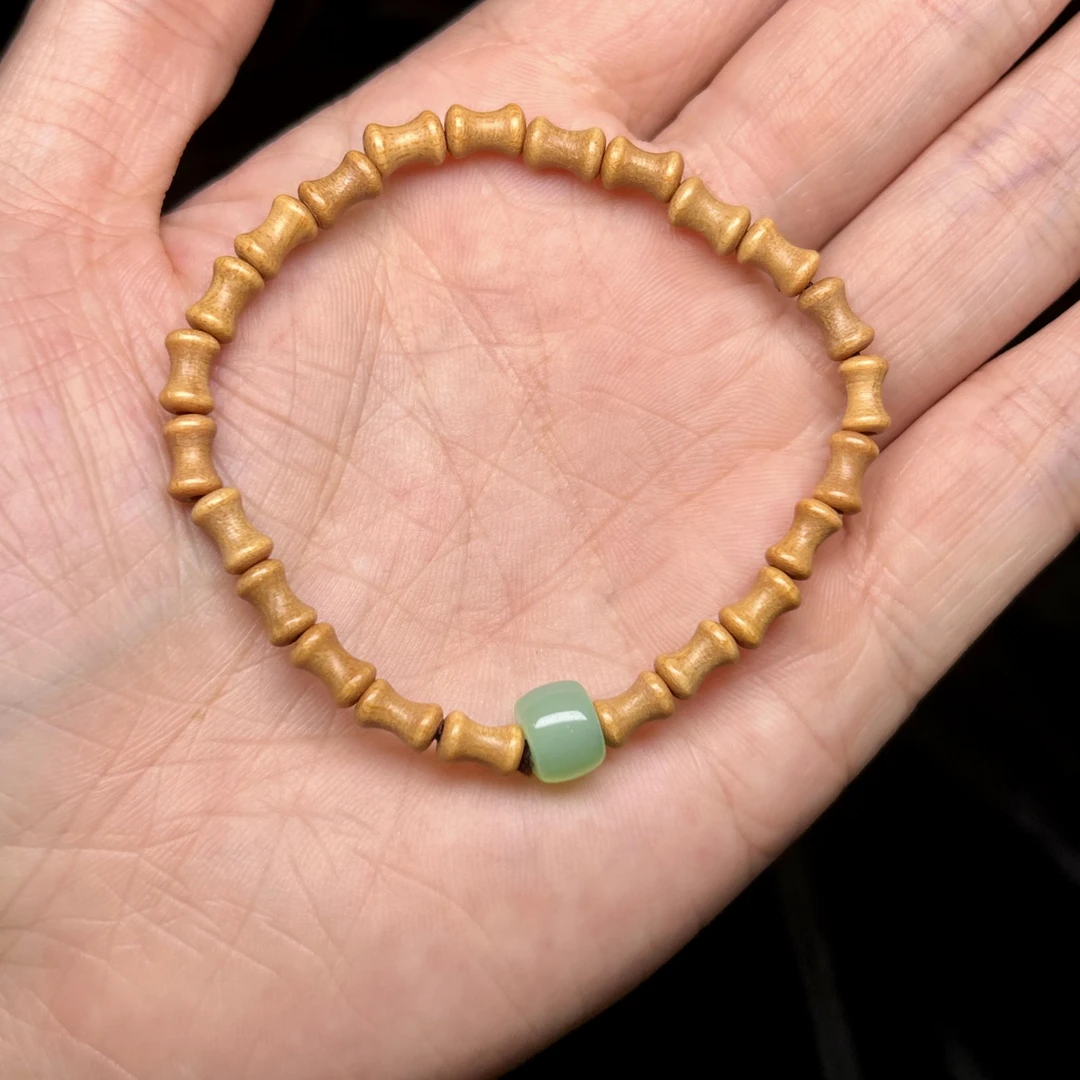 黄檀柚木diy手串-珠径约6.5*3mm【L051】