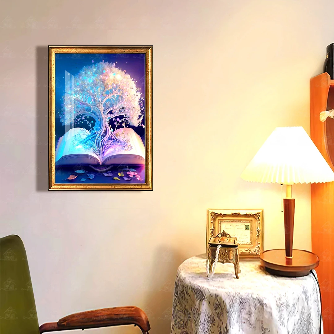 爱阁十字绣星空树新款松弛感小件简单款清新可爱客厅玄关手工线绣