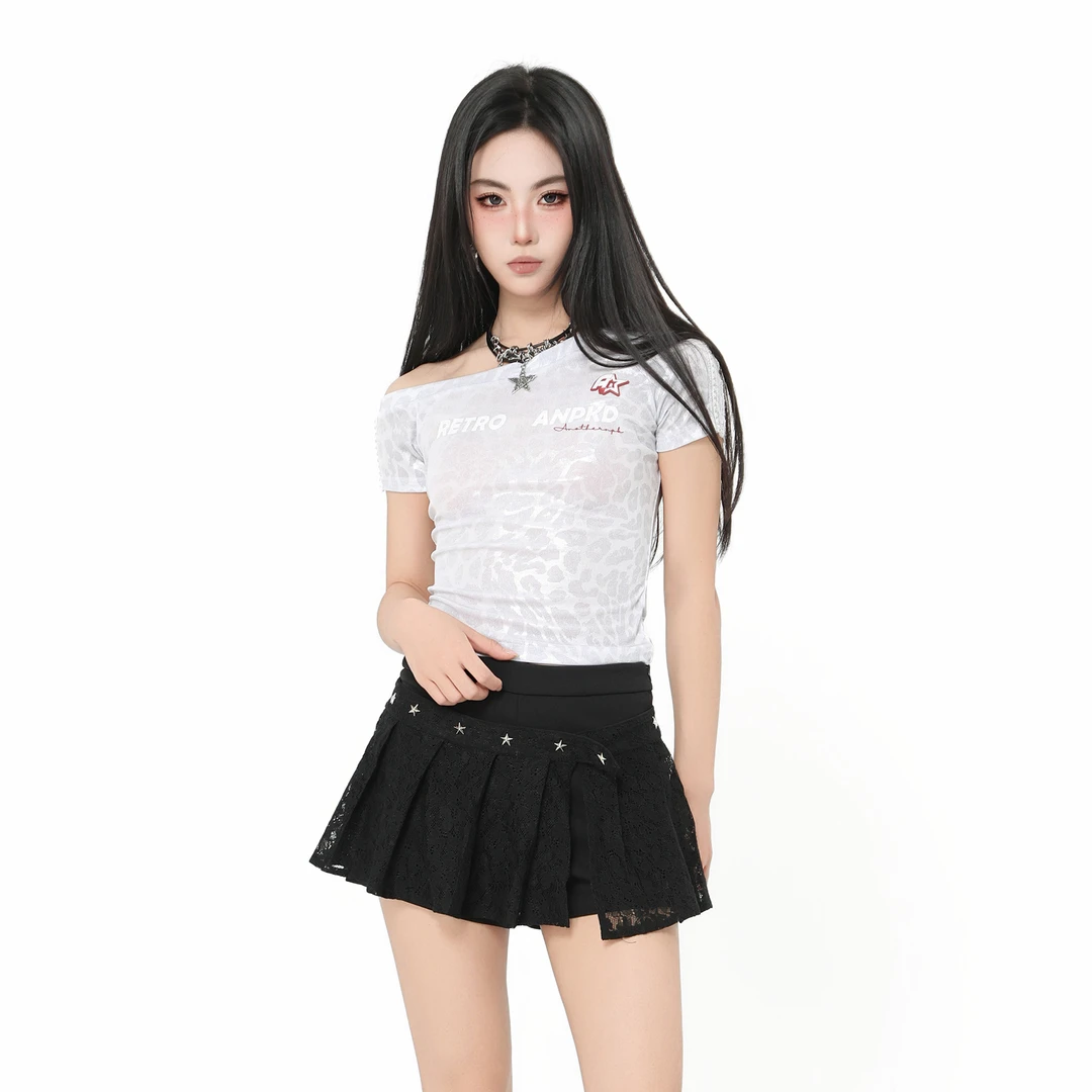 ANPK街头辣妹插肩T恤上衣轻奢夏季针织女士白色A5F02C0169