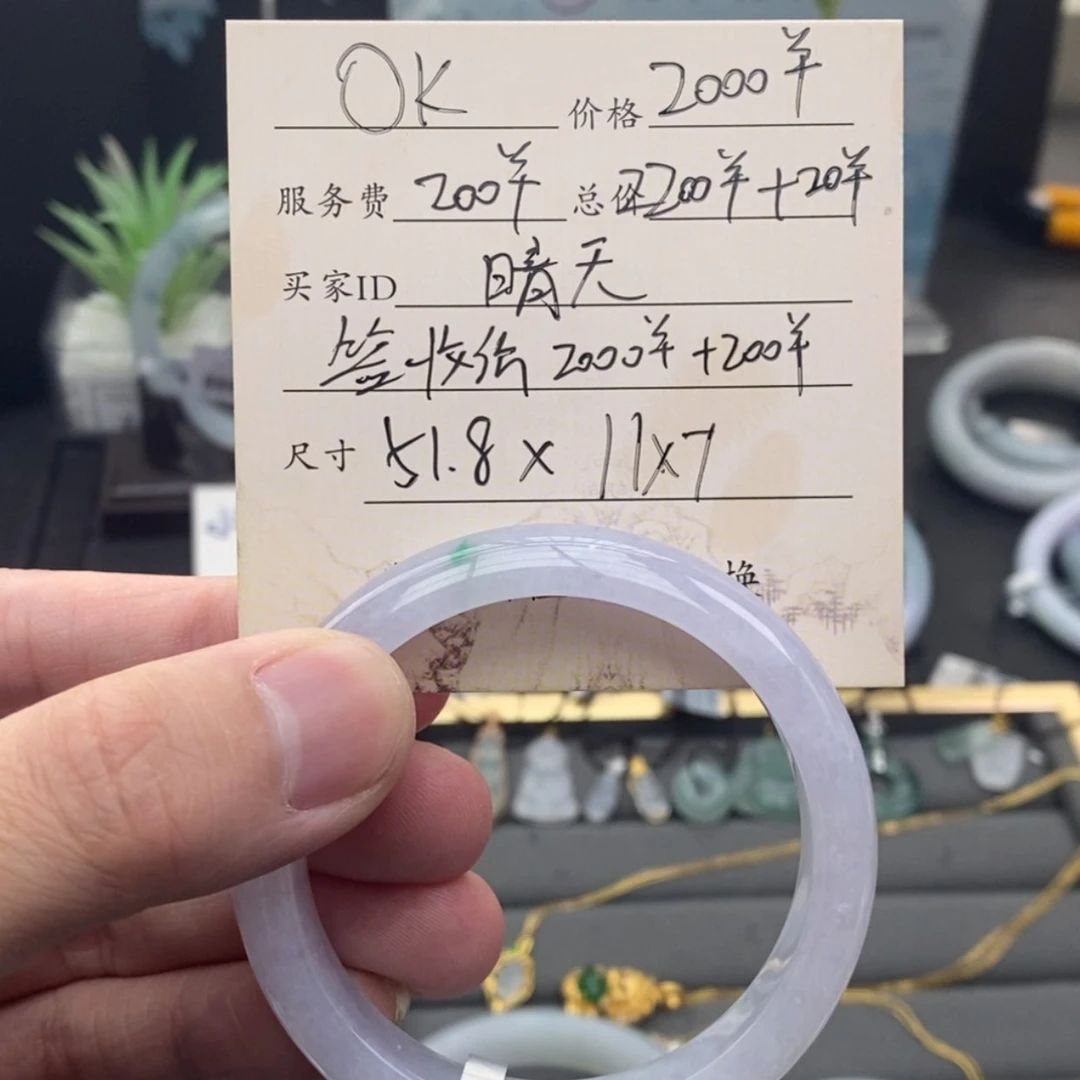 【闪购商品】未镶嵌手镯翡翠晴***雨翡翠