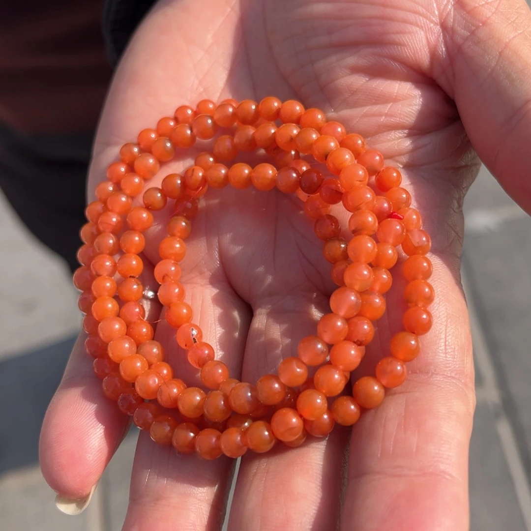 南红玛瑙颈饰未镶嵌保山南红108项链