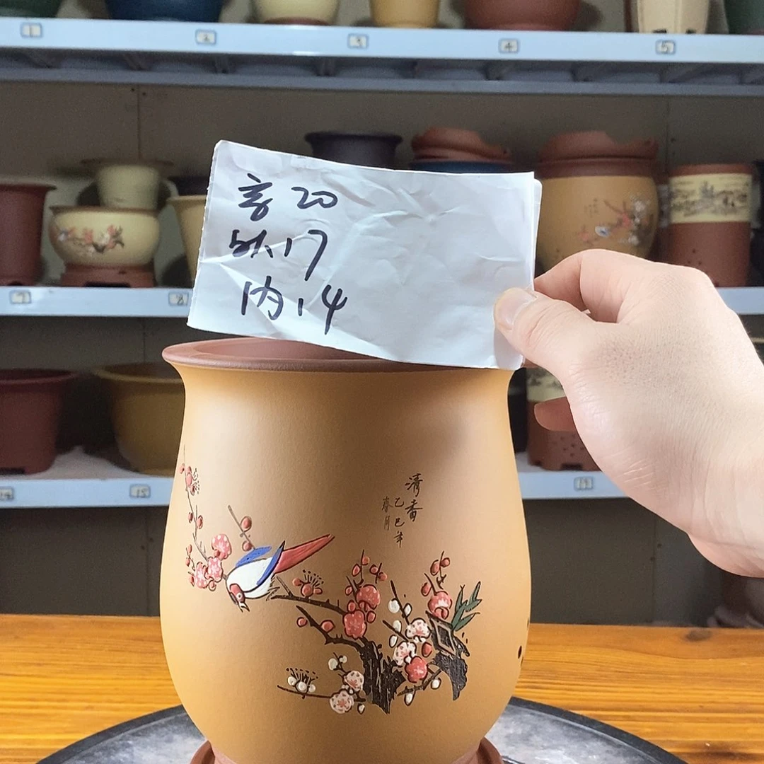 紫砂花盆紫砂兰花盆15