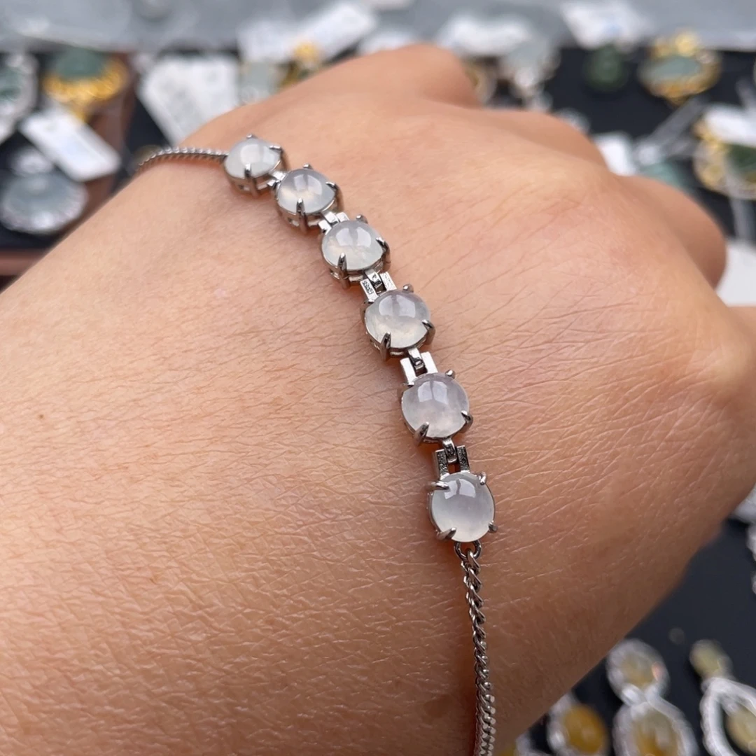 翡翠银S925镶嵌吊坠(不含链)