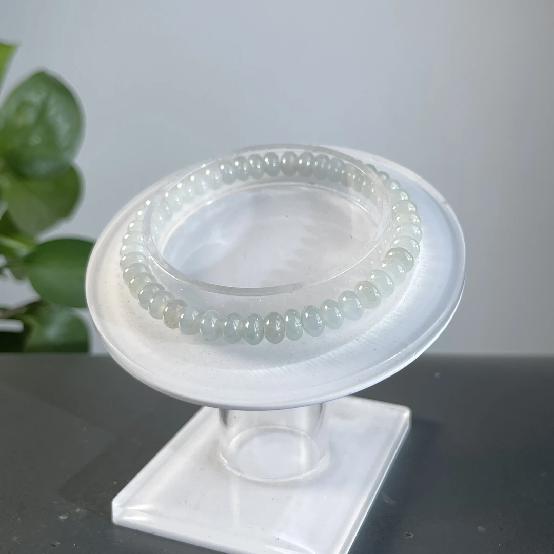 JGB04-07  天然缅甸A货翡翠  翡翠珠串