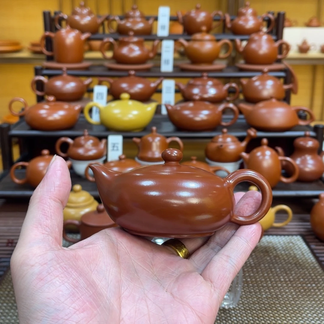 茶壶紫砂潮州手拉壶 红