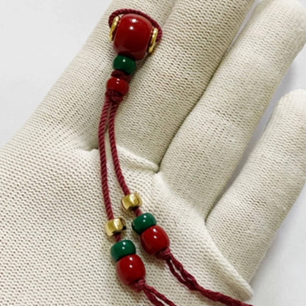 老红料改文玩一整套三通弟子珠套装13+mm纯手工星月百香配饰配珠