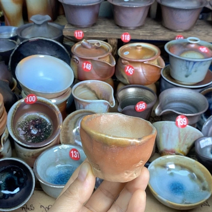 杯子精品柴烧裸烧手工茶器福利不退换