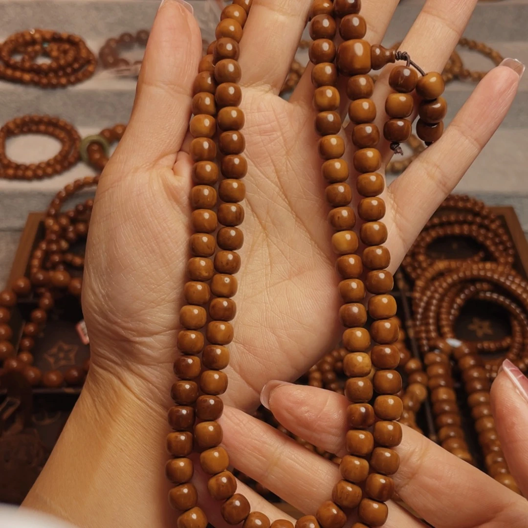 果皮天然库克精挑老型7*8长串108颗男女通用手串
