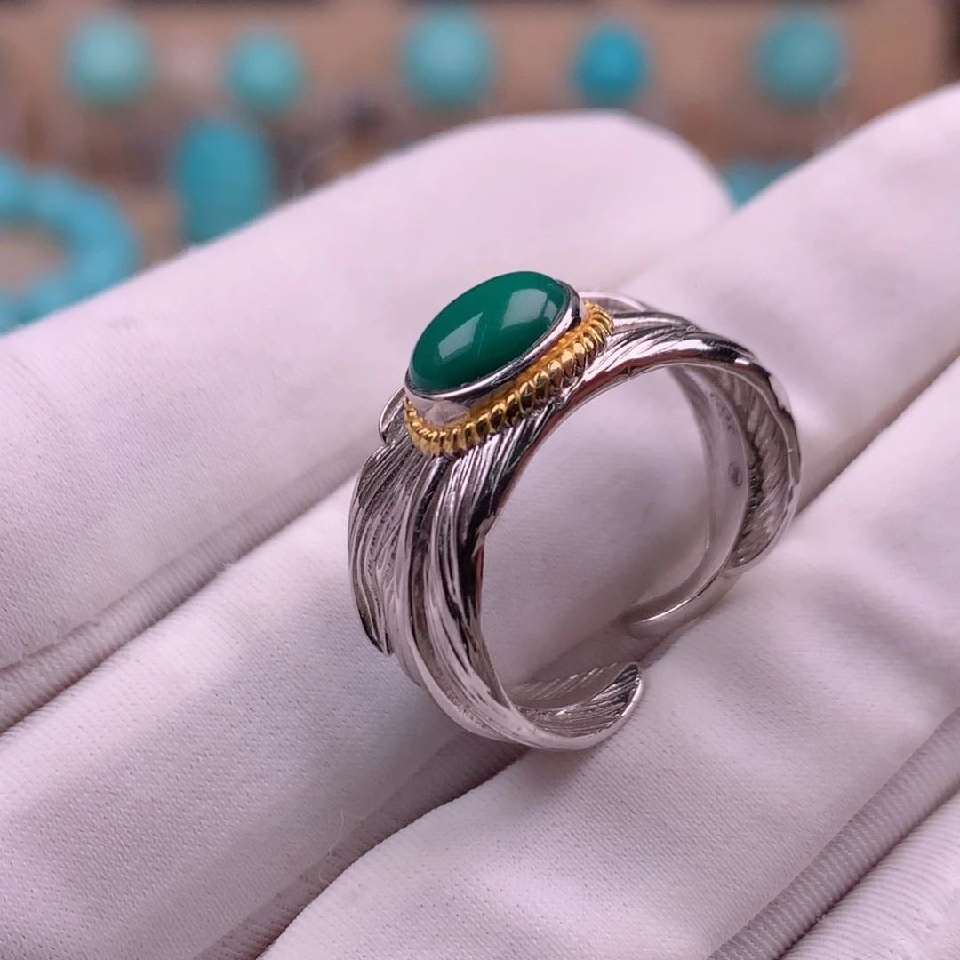 绿松石银S925镶嵌珠宝奇石