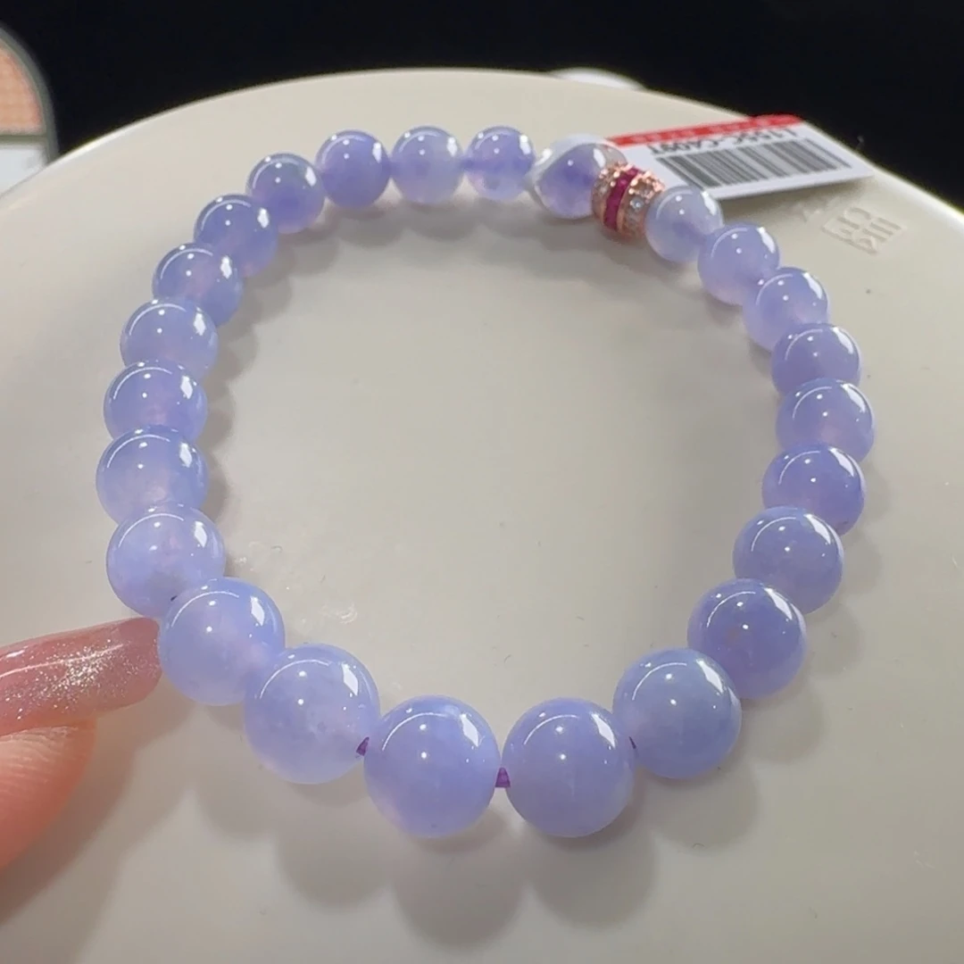 翡翠未镶嵌手链冰红春妖紫串卡8.2/7.2 强推！