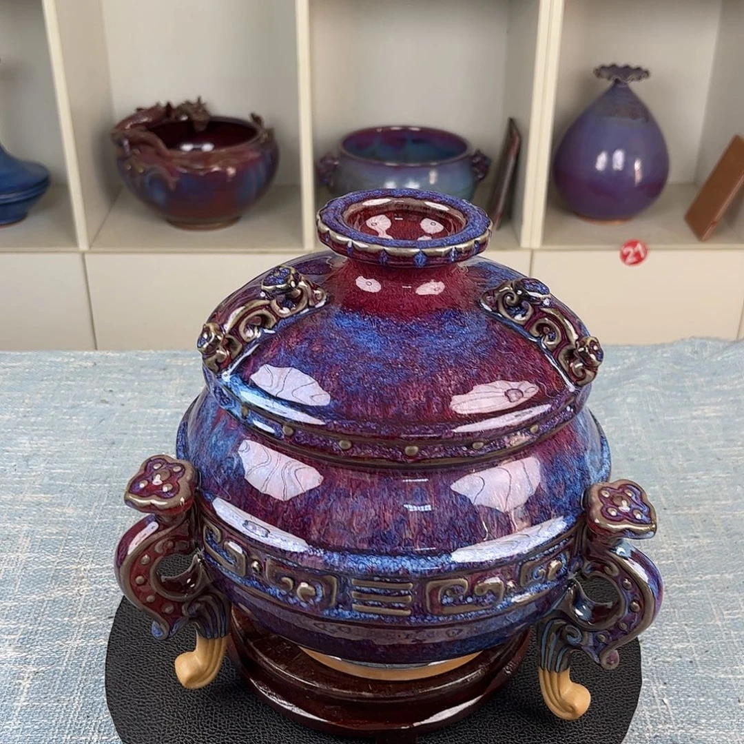 瓷片千秋如意鼎大师作品
