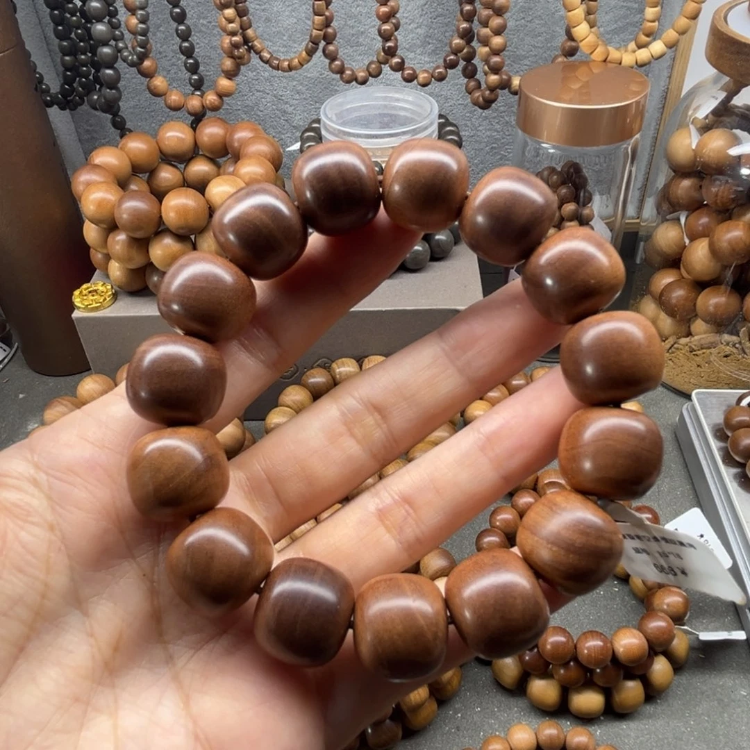 檀香木手串/手链15/16横纹黑肉 原666 特价 小微瑕