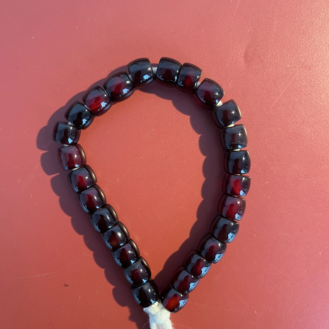 高油高润精品玛瑙桶珠卡10 9487