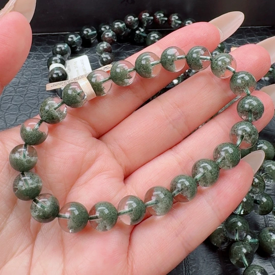 未镶嵌手链水晶绿幽灵聚宝盆毕业级