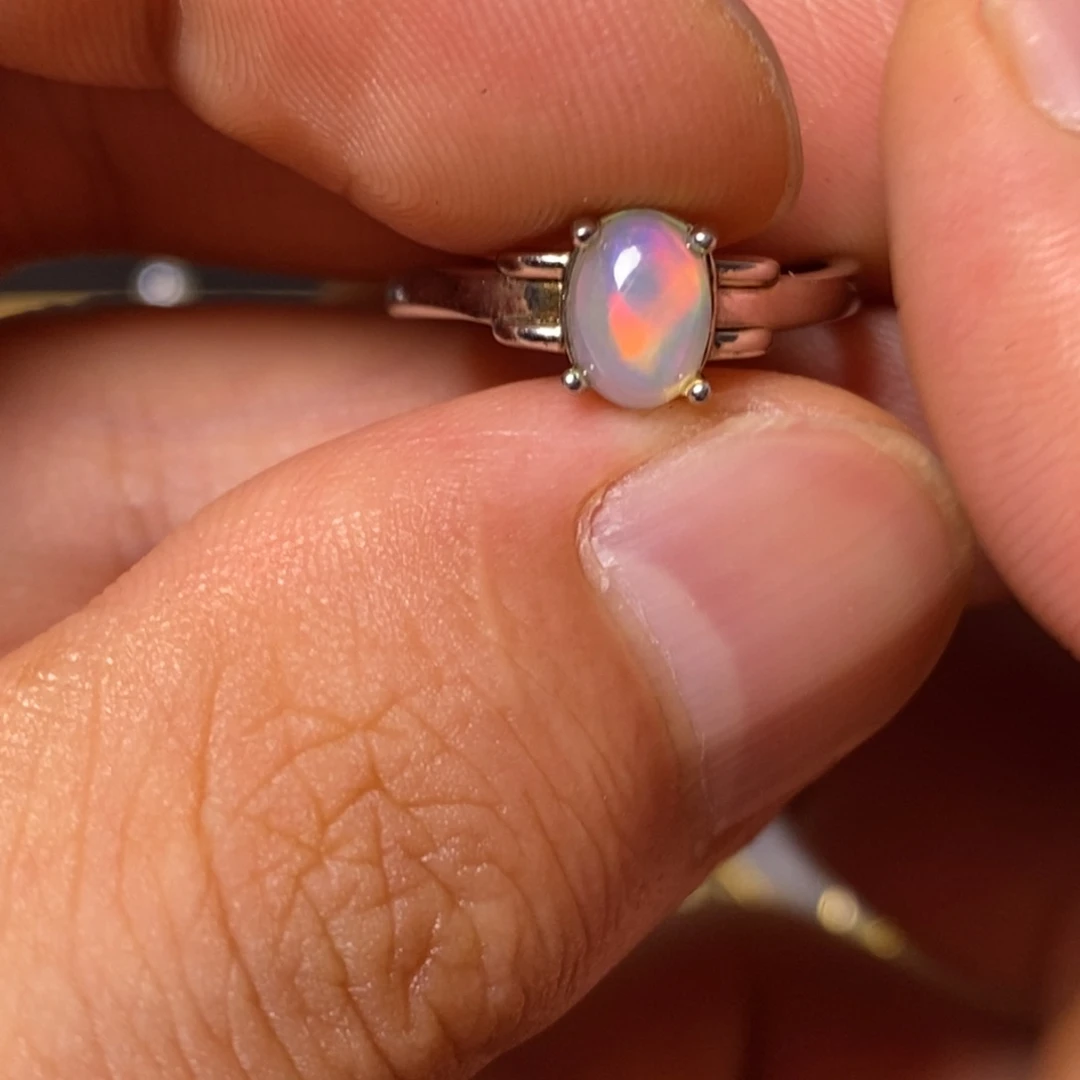 银S925镶嵌欧泊戒指20