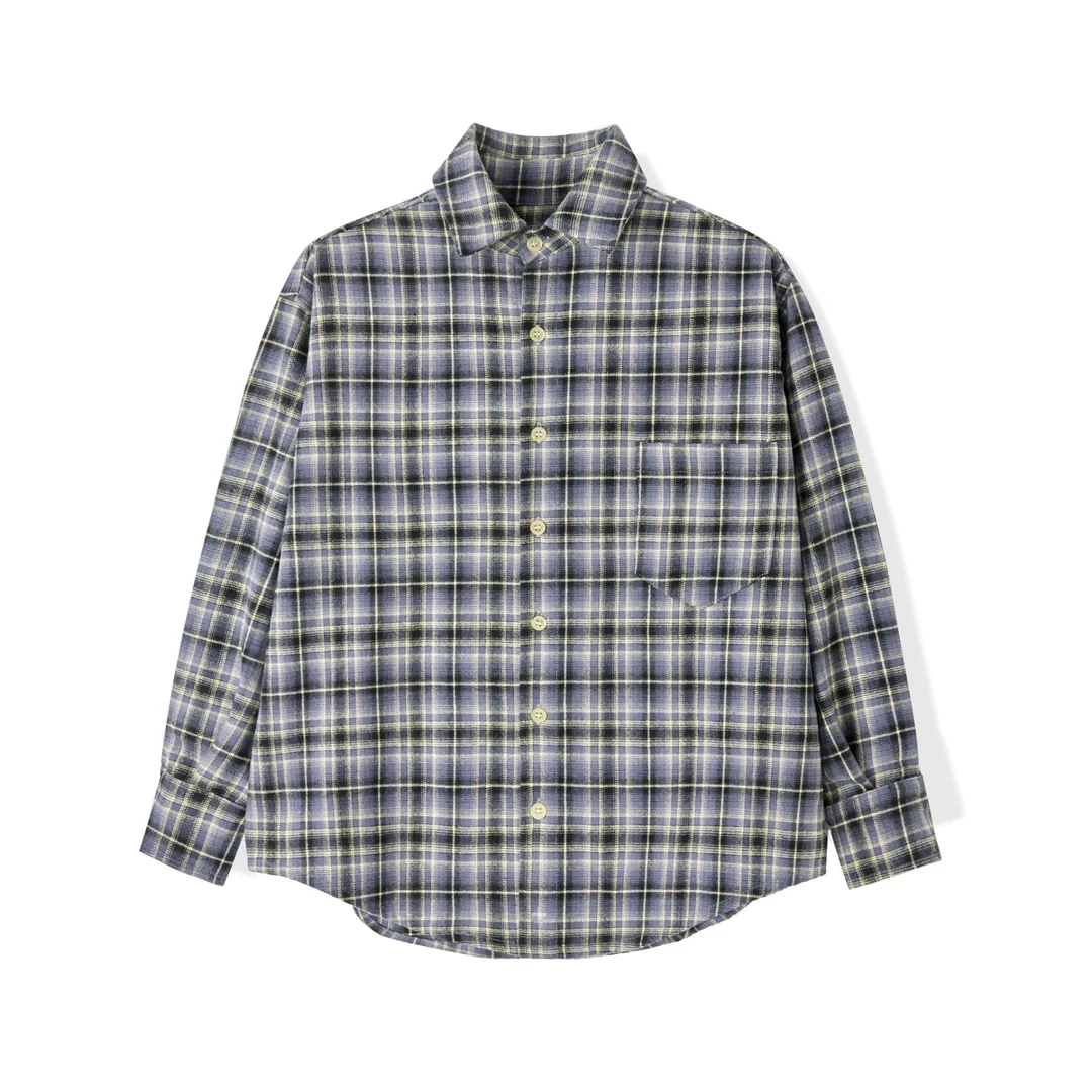 Mast翻领格子衬衫休闲亲子装2025秋季青少年男女百搭色织外套宽松