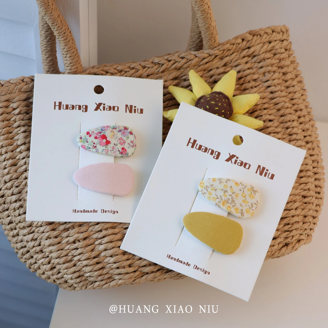 黄小妞早秋可爱碎花迷你发夹女童发卡刘海碎发夹宝宝头饰bb夹发饰