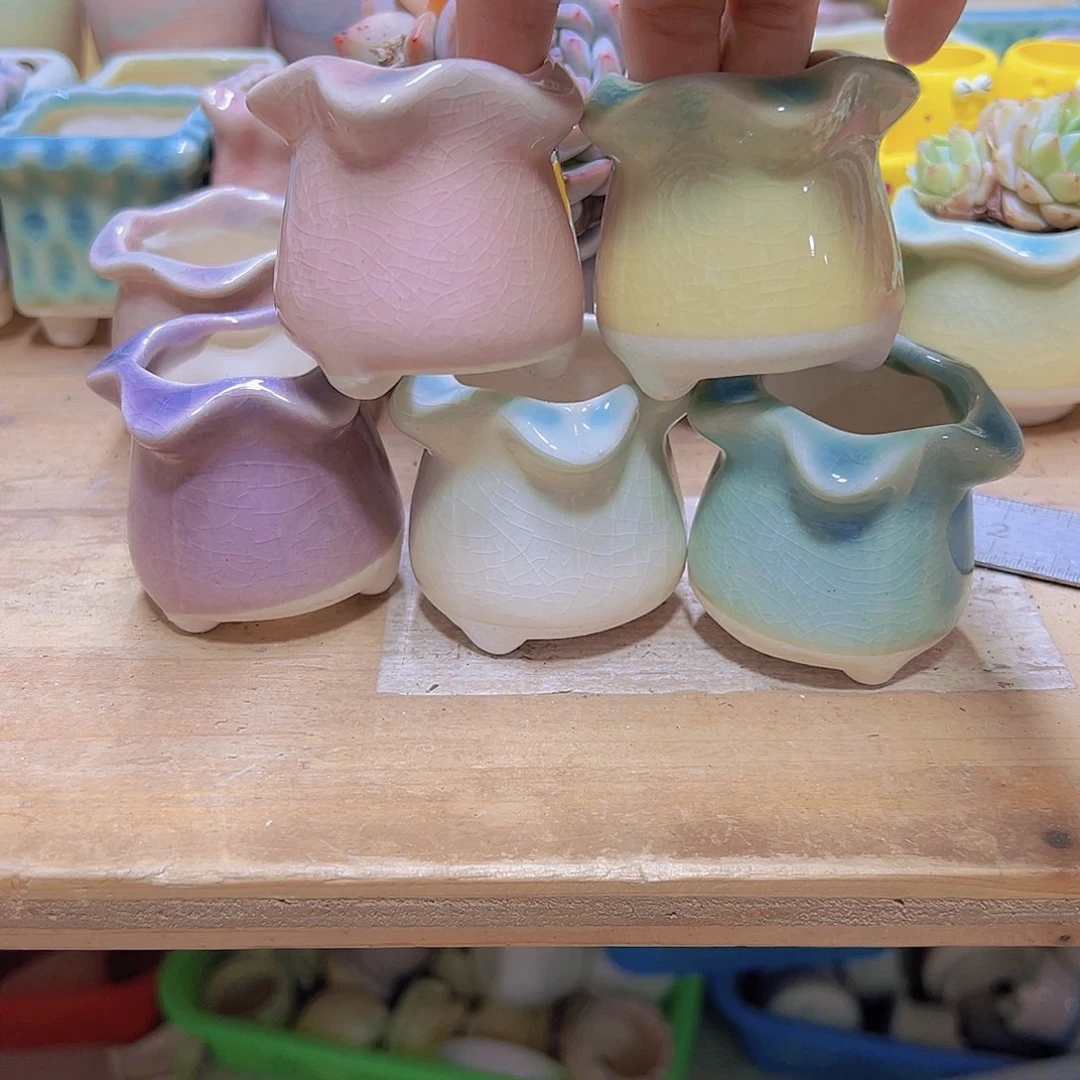 陶瓷花盆当场满12包邮