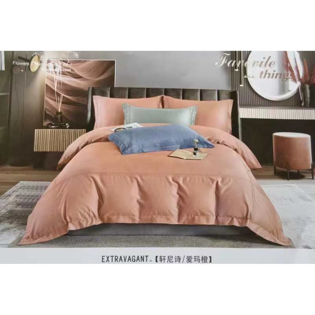 【高货清仓】高端超柔工艺埋绳亲肤长绒棉纯棉四件套轩尼诗爱玛橙