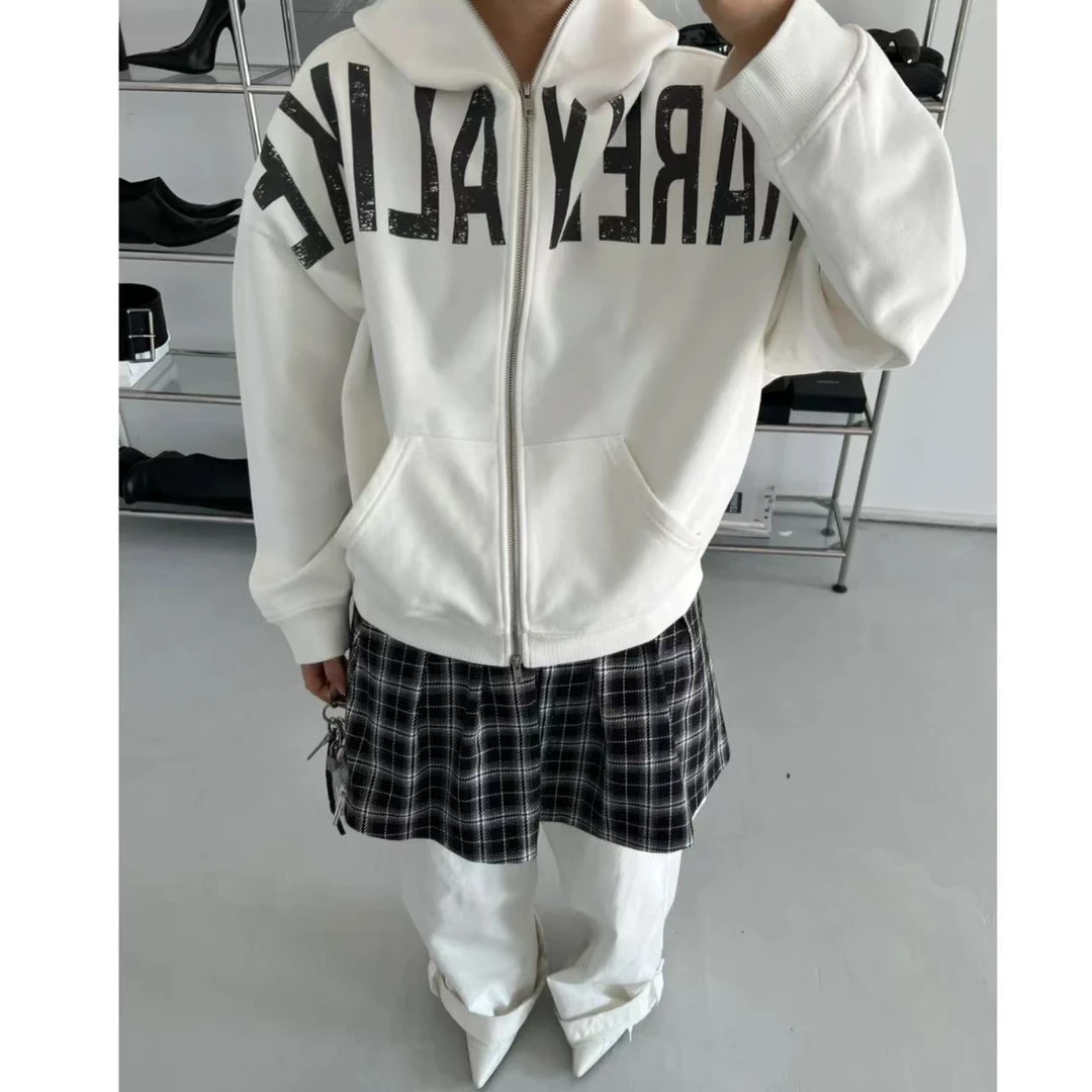 25ss小众设计师款印花卫衣外套