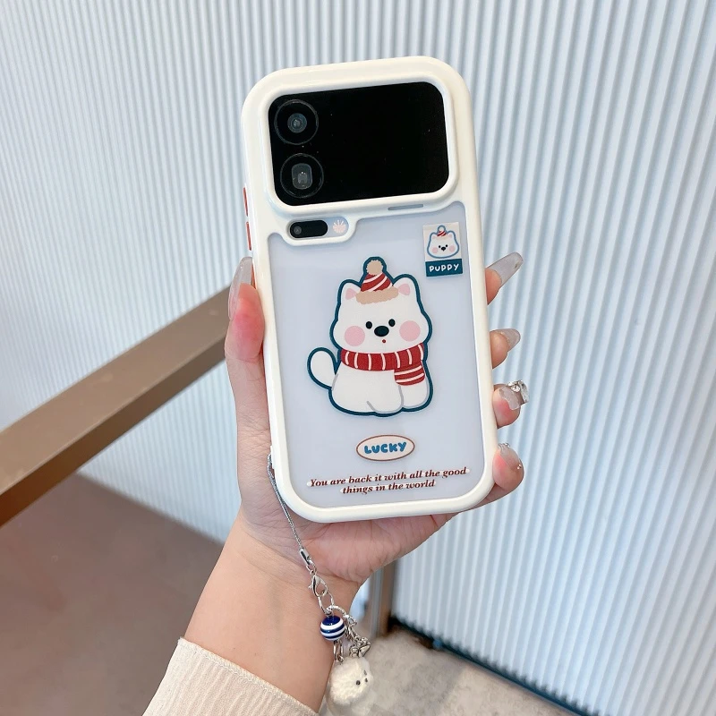 适用小米17pro手机壳新款透明17promax可爱围巾小狗全包防摔女款